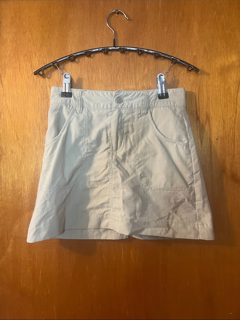 Girls Columbia Tan and Orange Outdoor Skort XS